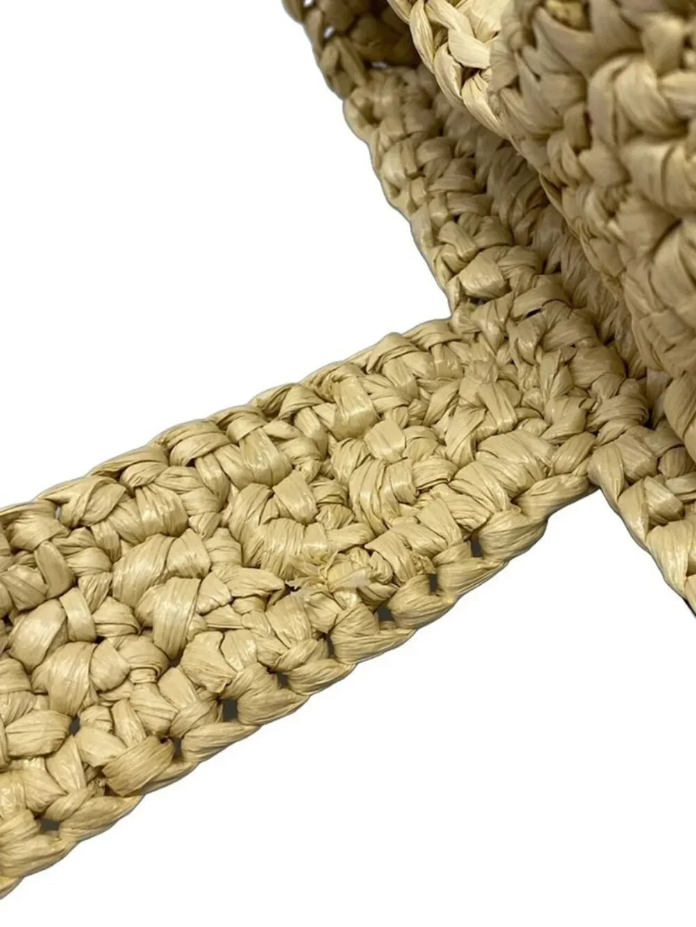 VALENTINOGARAVANI Viva Superstar Small Woven Raffia, V Logo Signature Beige